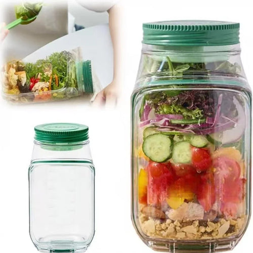 Container Storage Tank Kitchen Storage Container Salad Pod Vertical LayeringSalad Pod Built Plastic Salad Storage