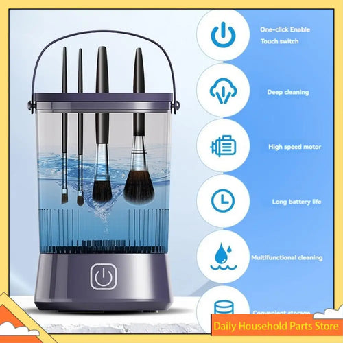Electric Makeup Brush Cleaner With Clean Mat USB Automatic Rotation Makeup Brush Cleaner For Makeup Lovers Women HOT!