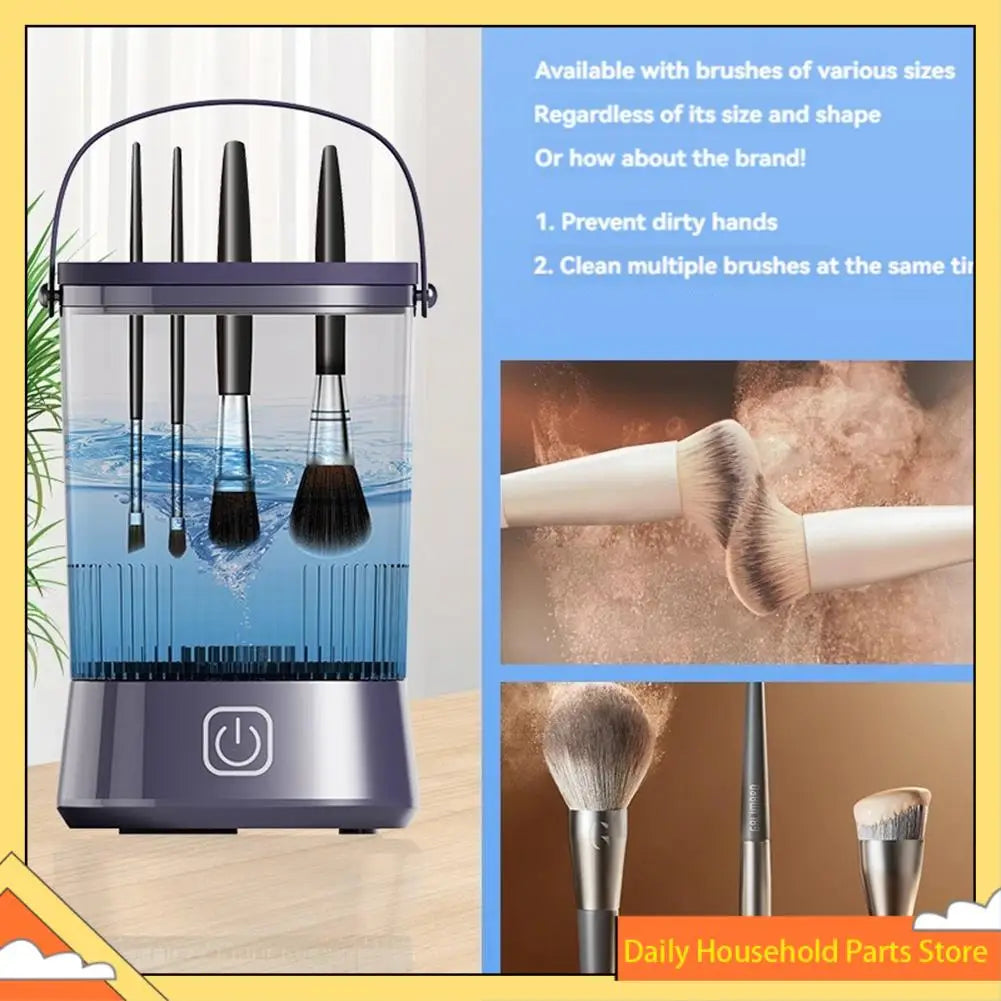 Electric Makeup Brush Cleaner With Clean Mat USB Automatic Rotation Makeup Brush Cleaner For Makeup Lovers Women HOT!