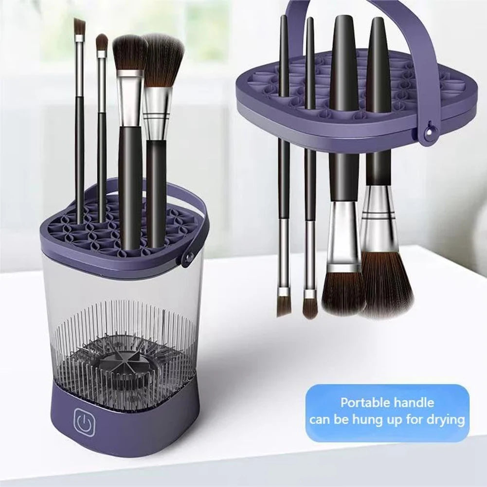 Electric Makeup Brush Cleaner With Clean Mat USB Automatic Rotation Makeup Brush Cleaner For Makeup Lovers Women HOT!