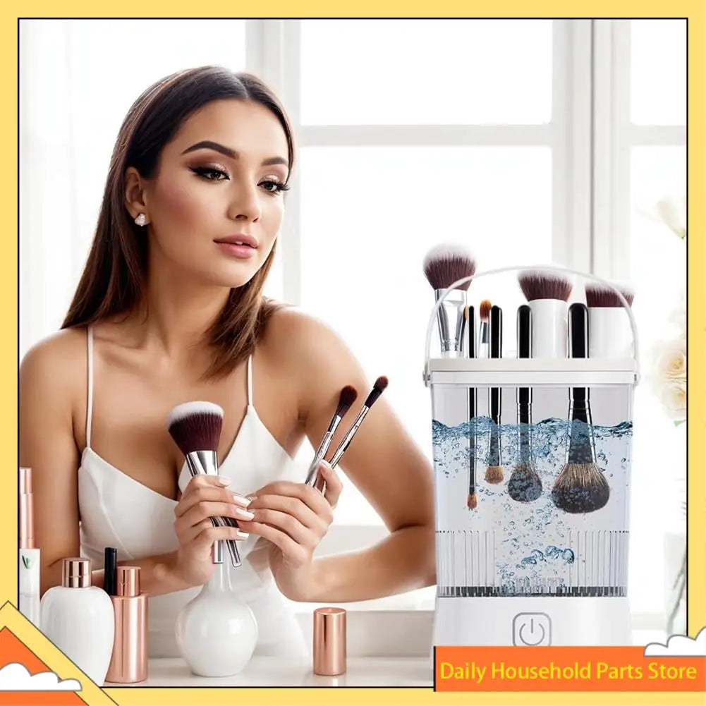 Electric Makeup Brush Cleaner With Clean Mat USB Automatic Rotation Makeup Brush Cleaner For Makeup Lovers Women HOT!