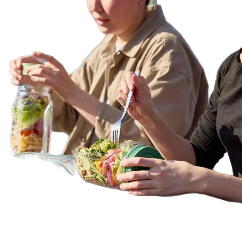 Container Storage Tank Kitchen Storage Container Salad Pod Vertical LayeringSalad Pod Built Plastic Salad Storage
