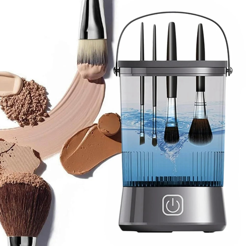 Electric Makeup Brush Cleaner With Clean Mat USB Automatic Rotation Makeup Brush Cleaner For Makeup Lovers Women HOT!